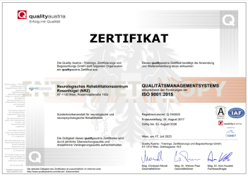 qualityaustria Zertifikat für Qualitätsmanagement